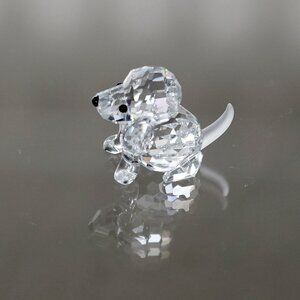 NWT, Swarovsky Silver Crystal, Sitting Beagle